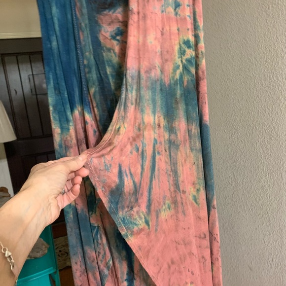 Hippie chic tye dye stretch knit duster - Picture 2 of 5